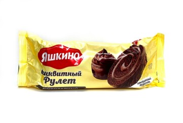 Яшкино Рулет бисквитный 200г Россия (шоколадный)